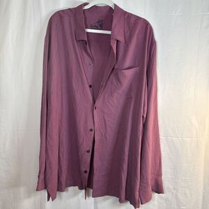 Tommy Bahama Purple Silk Long Sleeve Shirt Size XXL Preowned